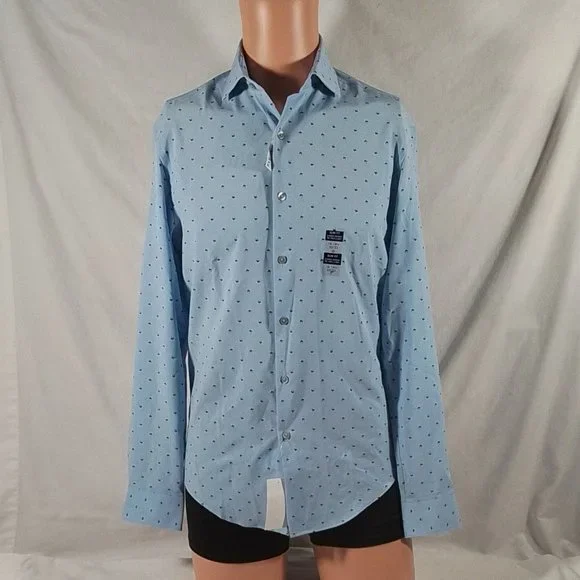 Van Heusen | Shirts | Mens Van Heusen Slim Traveler Spread Collar Ls Dress  Shirtsize Small Nwt | Poshmark